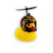 WINKEE - Bicycle squeaky duck with helmet |The sweet bicycle horn with a helmet and propeller |Study duck bike - for children |Duck with helmet |Rubber bike decoration |Gift for Christmas birthday 04) flames
