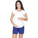 Mija Maternity Shorts 1047 - Over Bump Panel, Size 10, Blue - Buy Online on GoSupps.com