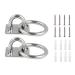 Lyaor 2 pieces 304 stainless steel augtplate with ring M8 eyelet bracket (40x50mm) - durable fastening hook up to 180kg weight - wall hook with screw for hanging from hammock boxing boxing sac yoga rope