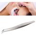Eyelash Extension Tweezers - Silver Stainless Steel Slanted Manicure Tweezers for Precision Application - Buy Online on GoSupps.com