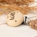 Personalized AngelicArt Macrame Pacifier Chain - Engraved Names for Babies - Flower Designs - Ideal for Boys & Girls (Brown) - Buy Online on GoSupps.com