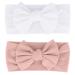 WEIESCIE Baby Girls Nylon Headbands Newborn Toddler Hairbands and Bows Children Hair Accessories Pink White