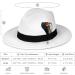 FADACHY Classic Fedora Hat for Men & Women - Wide Brim Felt Panama Dress Fedora - Large Size - A-white - Buy Online on GoSupps.com