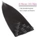 Buy 100% Remy Human Hair Clip-In Extensions | 18 Clips 55cm Long #1 Black - Luxurious & Smooth - Buy Online on GoSupps.com