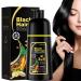 Instant Black Hair Shampoo Gray Hair Dye Shampoo,3 in 1 Natural Black Hair Dye Shampoo for Men and Women(Natural Black)