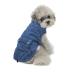 Docio dog winter coat winter jacket with a crawl bag cotton padded dog coat vest for small dogs xl dark blue XL (1 Pack) dark blue padded