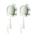 amangul 1pair Hair Bun Shape Hairpins for Girl Anime Role Play in Halloween Chinese Style Hair Clip for Woman Ponytail Hair Clip(Lake Green)