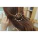 Oblique Unique Metal Hair Clip for Women & Girls - Stylish Gold or Silver Round Hair Accessory - Buy Online on GoSupps.com