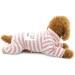 Zunea Striped Pajamas for Small Dogs - Cozy Cotton Puppy Sweatshirts & Autumn Outfits | Size L Pink - Buy Online on GoSupps.com