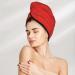 Red Glitter Hair Towel Wrap - Fast Drying Hair Turban with Button | Perfect Hair Drying Solution - Buy Online on GoSupps.com