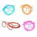4PCS Silly Straws Novelty Flexible Soft Drink Eyeglasses Funny Cartoon Gift for Birthday Annual Meeting Family Gathering Party(Red Blue Orange Pink)