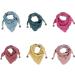 Asudaro Baby Scarf - Triangle Cotton Scarf with Hairball - Rose Color - Winter Neck Warmer for Boys and Girls - Buy Online on GoSupps.com