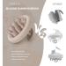 ZMCLG Silicone Scalp Massage Brush - Wet & Dry Shampoo Brush for Peeling & Head Massage | Reduces Scales | Beige - Buy Online on GoSupps.com