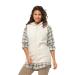 Jack Wolfskin Women's High Curl Long Vest W Fleece Vest L Cotton White