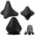 Rymall trigger point presser massage device 3 pieces painless presser set with suction cup & bag for muscle pain and tension osteopressure presser for self -massage (black) dark black