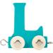 Colorful letting train |Colorful locomotive - colored wagons |Assemble the desired name |Holzzeisenbahn |Ebyreo Name of wood |Personalizable |Also as a gift set (color turquoise letter l) 12. l