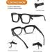 3 Pack Oversize Square Blue Light Blocking Reading Glasses for Women - 1.25x Magnification (Black, Leopard, Transparent) - Buy Online on GoSupps.com