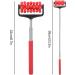 Adjustable Telescopic Back Massage Roller - Relief for Muscle Fatigue & Pain | Portable Manual Massage Device for Men & Women (22cm-59cm Red) - Buy Online on GoSupps.com
