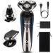 Mens Electric Razor for Men Electric Face Shavers Rechargeable Shaving Men's Cordless Razors IPX7 Waterproof Wet Dry 3 in 1 Rotary Shavers Beard Nose Mustache Trimmer USB Charging Black by PRITECH RSM-1505-UL