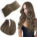 Easyouth Balayage Tape Extension Real Hair Skin Weft Glue On Hair Darkest Brown Ash Brown and Darkest Brown Mix 12 inch 30g Seamless Hair Cancer Tape #2/8/2 30 cm 1-12 #2/8/2