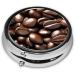 Funny Roasted Coffee Bean Pill Box | 3 Compartment Mini Organizer for Travel & Vitamins | Portable Decorative Medicine Case - Buy Online on GoSupps.com