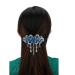 EMZHOLE Large Elegant Deep Blue Flower Tassel Hair Barrette for Women & Girls - Sparkly Glitter Rhinestone Crystal Clip - Buy Online on GoSupps.com