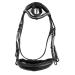 Gs curb bit bridle anatomical neck-friendly bit cutout black (Cob)