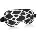 Black White Cow Print Sleep Mask Light Blocking Eye Mask for Sleeping with Adjustable Strap Cow Skin Soft Lightweight Eye Cover Blindfold for Men Women Work Travel Naps Color 8