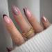 JUSTOTRY 24 Pcs Swirl Stiletto False Nails Medium Rose French Press on Nails Pattern Nude Fake Nails Short with Nail Glue Almond Stick on Nails for Women Nails Fake Nail for Nails Art rose&swirl1