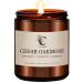 Cedar Oakmoss Scented Candles Long Lasting Burn Candle for Home Scented Hand Poured Soy Wax Candles for Women and Men 7oz
