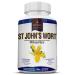 St John's Wort Extract Supplement: 500mg Vitamin Herb for Mood, Serotonin and Dopamine. Manages Stress, Sadness, Seasonal Mild Depression. 100 Saint John Wort Capsule Pills
