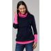 Happy Mama Women's Maternity Nursing Jumper Sweatshirt 348 - Navy & Fuchsia (Size 16-18) - Buy Online on GoSupps.com