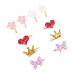 FRCOLOR 5 Pairs Hairpin Child Barrette Toddler Hair Kid Barrette Girls Shining Hair Clip Glitter Clips Kids Barrettes Xmas Hair Clips Butterfly Hair Clip Kids Tiara Sequins Baby Girl Flash