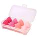 Kingbridal 8 Pcs Makeup Sponges Set Blender Beauty Foundation Blending Sponge, Flawless for Liquid, Cream and Powder, Multi-colored Cosmetic Applicator Puff for Dry/Wet Use (Pink) Ivory