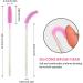 G2PLUS 100 PCS Disposable Silicone Eyelash Brushes - Gold and Pink Mascara Wands for Lash Extensions | 2x50 Crystal Gold and Pink Spoolies - Buy Online on GoSupps.com