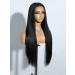 Joedir 30-Inch 13x4 Straight Lace Frontal Wig - Pre-Plucked Synthetic Black Gluely Wig for Women with Baby Hair - Free Parting Light Yaki Style - Buy Online on GoSupps.com