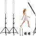 Yesker Photography Lighting  Studio Lights  Tattoo Lash LED Video Light  Dimmable Color 5500K Brightness Camera Photo Light Stand for Photography for Eyebrow Makeup Spa YouTube(2 pcs) Upgrade 5500K