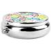 Leaf Lines Round Pill Box - 3 Compartment Portable Organizer for Travel & Everyday Use - Buy Online on GoSupps.com