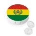 Bolivia Flag Contact Lens Case Travel Portable Travel Contact Lens Box with Mirror