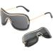 Sport Sunglasses | Women Sunglasses UV Protection Cycling Driving Fishing Sun Glasses Portable Wrap Around Cycling Puchen Gold Frame Full Gray Film - Buy Online on GoSupps.com