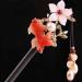 TOP SEWING Wooden Hair Pins 7.08 Chinese Goldfish Flower Hair Sticks For Long Hair Buns