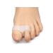 ZenToes Toe Separators with 2 Loops - Pack of 4 Soft Gel Bunion Correctors - White White Gel