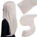 Easyouth Blonde Hair Extensions Clip in Human Hair Clip in Extensions Double Weft Clip in Hair Extensions Real Hair White Blonde Clip Hair 12 Inch 70g 20Pcs 12" 2-7Pcs Clip #1000