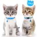 Taglory Reflective Cat Collar with Safety Clasp & Bell - Adjustable 2-Pack for Kittens - Light Blue (15-20cm) - Buy Online on GoSupps.com