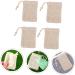Baluue 8 Pcs Cotton Linen Soap Bag Bar Soap Pouch Soap Net Soap Exfoliating Pouch Bar Soap Bag Khaki 14x9.5cmx2pcs Khakix2pcs - Buy Online on GoSupps.com