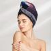 Landing On The Moon -Microfiber Hair Towel Super Absorbent Quick Dry Hair Turbans For Wet Hair Drying Hair Bonnet Cap For Curly Long Thick Hair Hair Towel Wrap With Button For Women Girls Kids