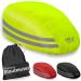 Hilo Sports helmet cover waterproof with security reflectors - unit size helmet cover bicycle helmet - helmet rain protection - helmet cover bicycle neon yellow