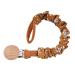Handmade Baby Pacifier Chain | Teething Clips & Beech Wood Toy for Newborns | Soft Cotton Chewable Pacifiers - M48 - Buy Online on GoSupps.com