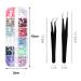 Zasiene Nail Art Rhinestones Kit - 4 Box Glitter Sequin Set & Crystals for Stunning Nail Decorations with 2 Tweezers - Buy Online on GoSupps.com