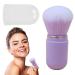 Veeteah Retractable Blush Brush Compact Powder Brush | Retractable Travel Powder Blush Brush Soft Bristles for Daily Use for Travel purple